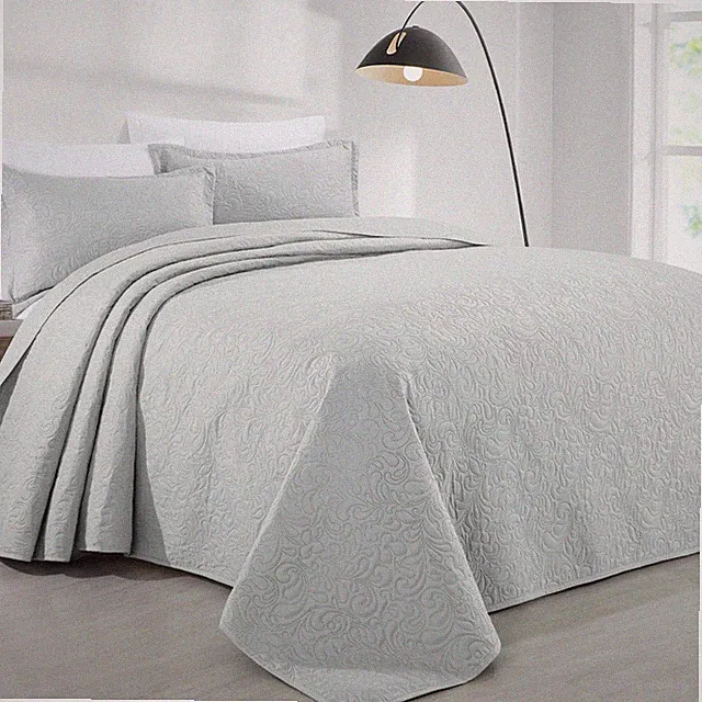 Alaska King 132x 120 Bedspread Coverlet Set, 3 Piece Lightweight Oversized Ki...