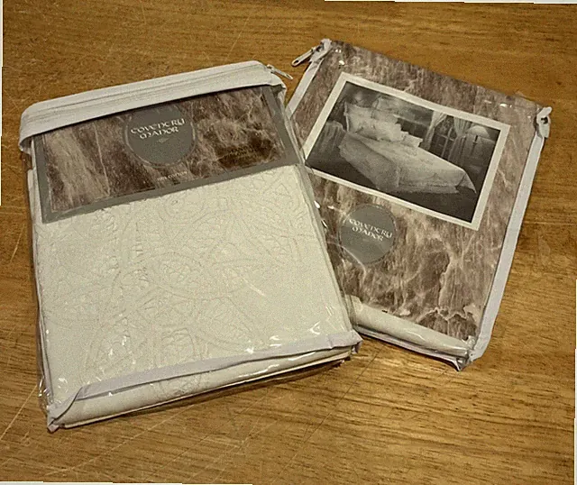 Coventry Manor Cotton Standard Sham Pillow Winter Garden Eyelet Lace Cotton