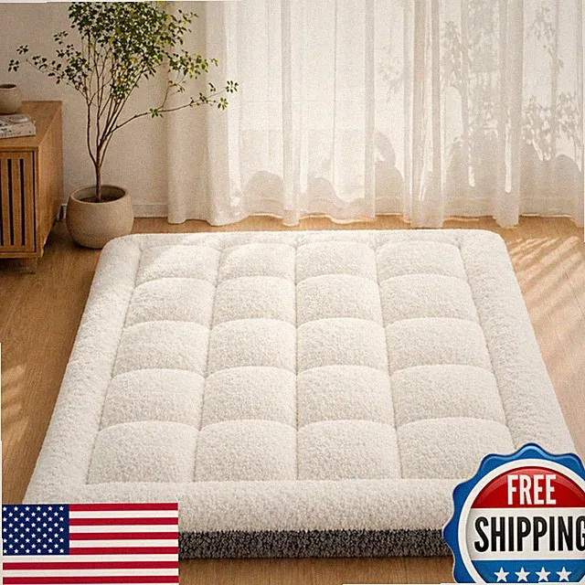 Cymula Full Size Futon Mattress Topper For Winter Sherpa Pillow Top Mattress