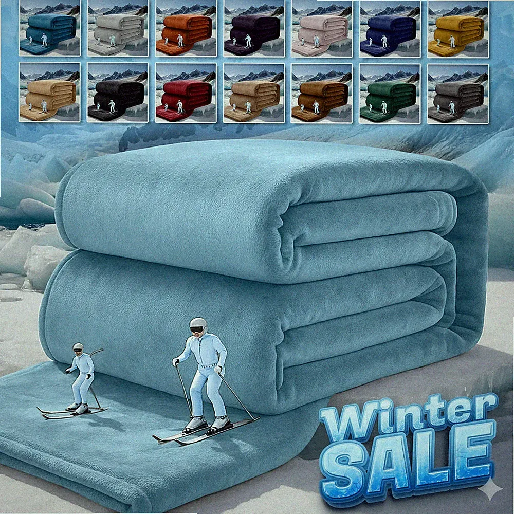 Fleece Blanket Winter Nights Quilt Blanket Double Sided Sofa Couch BED Blankets
