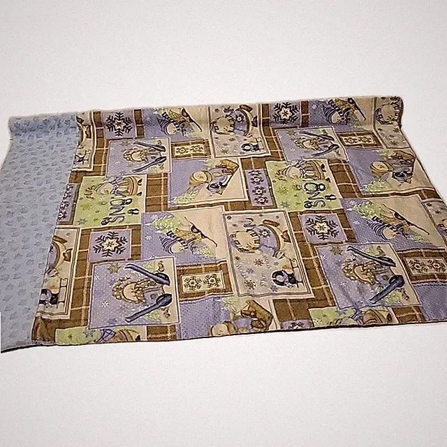 One Winter Snowflakes Snowman Skiing Sledding Flannel Standard Pillowcase 28x18