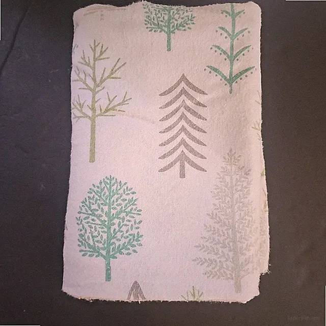 Pillowcase Rustic Winter Trees Print 19x26" Flannel Cotton Pair Cases Gray Teal