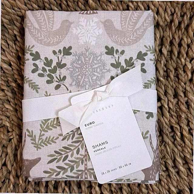 POTTERY BARN WINTER SOLSTICE PILLOW SHAM SET OF (2) ~ EURO