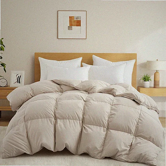 Soft Extra Winter Warm Down Comforter Gusseted Fluffy, King or Queen Bed Blanket