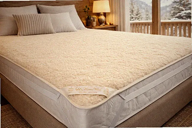UK MERINO PURE WOOL UNDERBLANKET BED 100% NATURAL Mattress Topper ALL SIZES