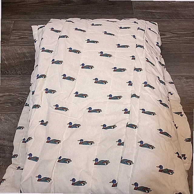 VTG Westpoint Stevens Duck Mallard Coverlet Comforter USA Made Sz King/Dual-Read