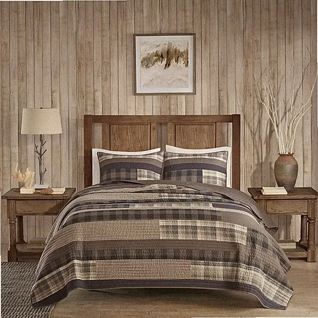 Woolrich Winter Plains Oversized Full Queen Quilt Set Reversible Cotton Bedding